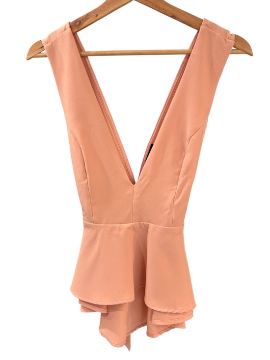 Lulus Tops - Lulus "Simply Joyous" Peplum Top - Peach Size S